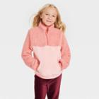 Girls' Sherpa Pullover Sweatshirt - Cat & Jack Rose Pink