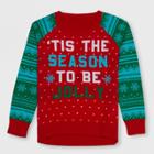 Well Worn Girls' 'tis The Season To Be Jolly' Sweater - Red/green