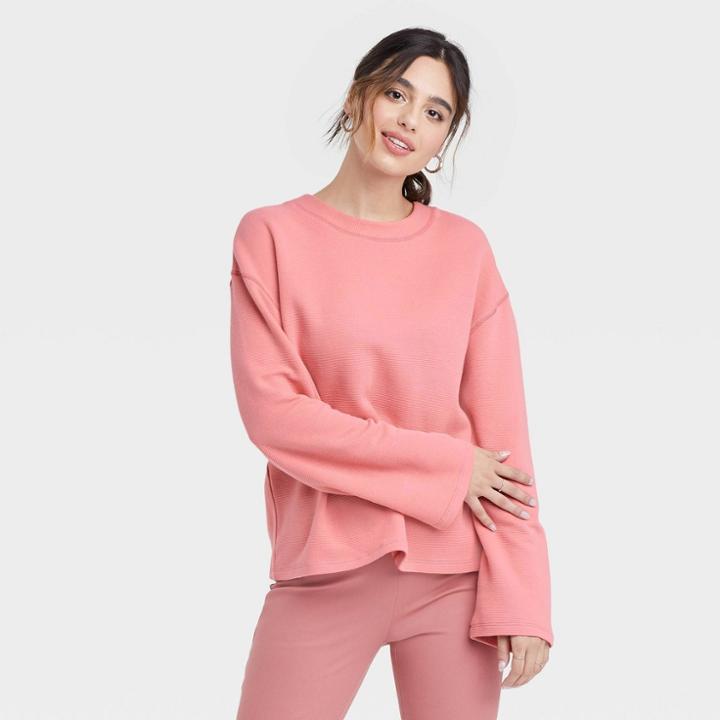 Women's Ottoman Sweatshirt - A New Day Pink