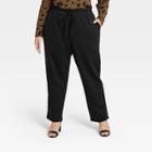 Women's Plus Size High-rise Regular Fit Jogger Pants - Who What Wear Black