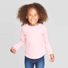 Toddler Girls' Long Sleeve T-shirt - Cat & Jack Pink