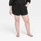 Women's Plus Size French Terry Shorts 3.5 - All In Motion Black