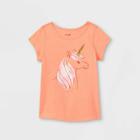 Toddler Girls' Adaptive Unicorn Graphic T-shirt - Cat & Jack Peach