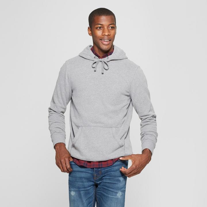 Men's Standard Fit Long Sleeve Fleece Hooded Sweatshirt - Goodfellow & Co, Size: