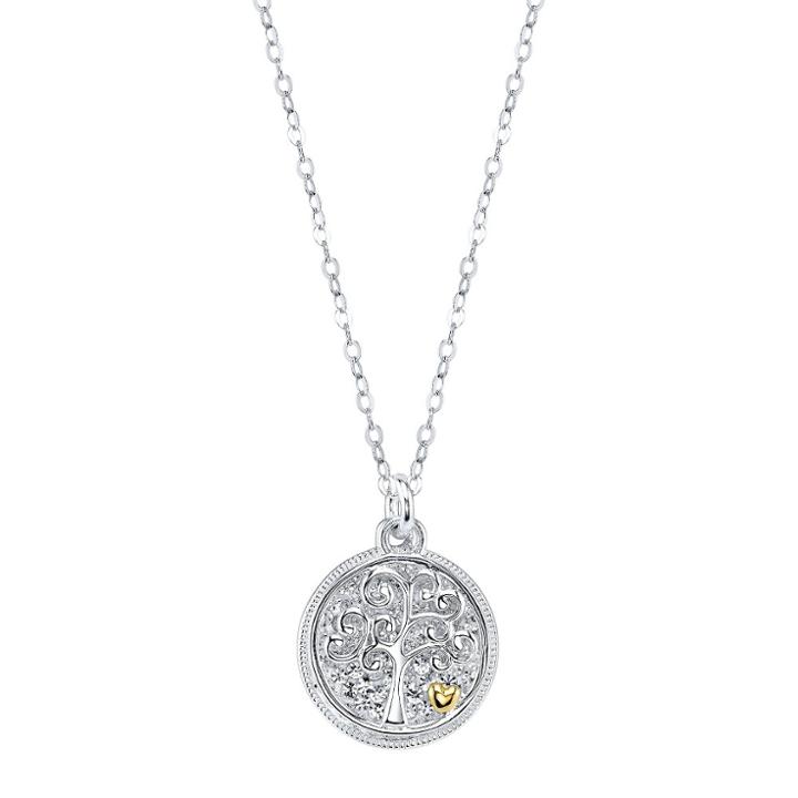Target Silver Plated Crystal Pave Family Tree Necklace, Women's