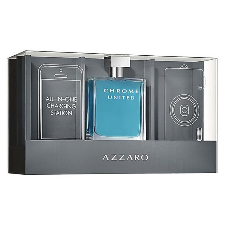 Chrome United By Azzaro Eau De Toilette Men's Cologne - 3.4 Fl Oz + Charging