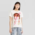 Live Nation Women's David Bowie Short Sleeve Graphic T-shirt - Cream