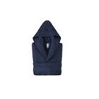 Hooded Turkish 100% Cotton Bathrobe Navy - Enchante Home, Blue