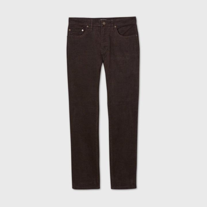 Men's Slim Fit Corduroy Five Pocket Pants - Goodfellow & Co Natures Brown28x30