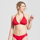 Women's Crochet Triangle Bikini Top - Mossimo Red Pepper D/dd Cup