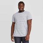 Men's Jacquard Big & Tall Athletic Fit Short Sleeve Novelty Crew Neck T-shirt - Goodfellow & Co White