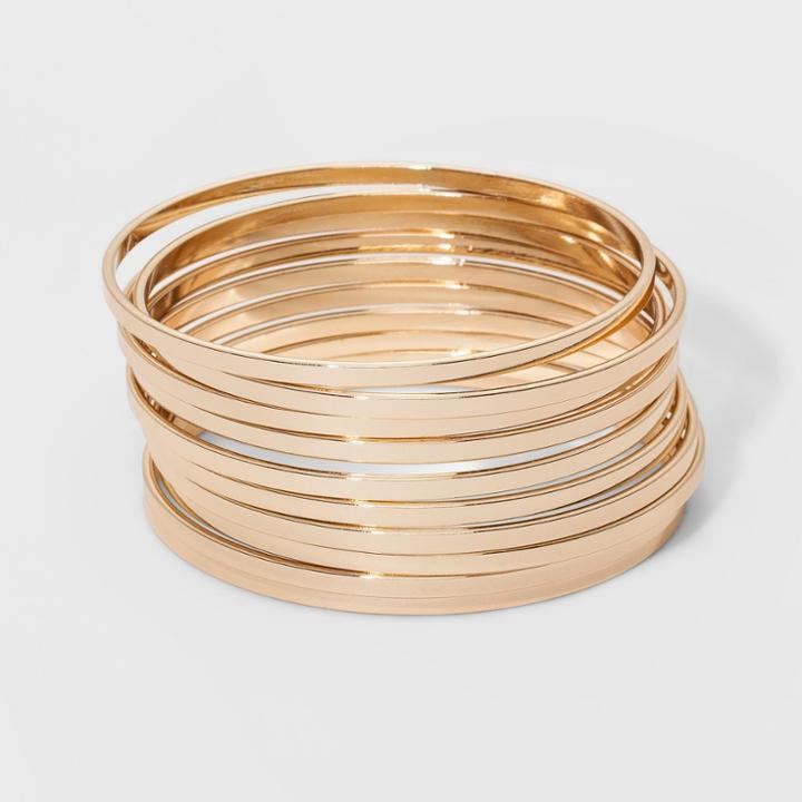 Bangle Bracelet 10pc - A New Day Gold