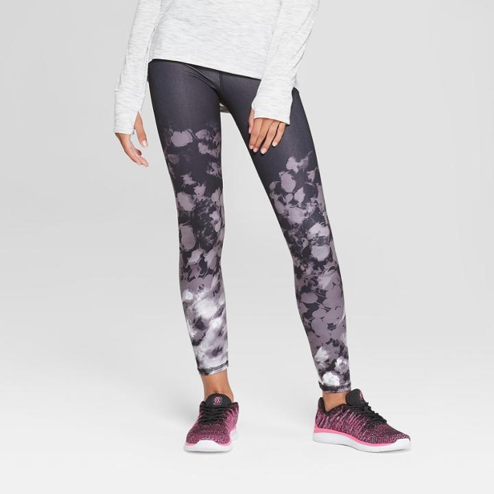 Girls' Printed Performance Leggings - C9 Champion Black Tulips
