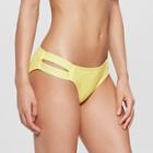 Women's Crochet Modern Double Strap Hipster Bikini Bottom - Mossimo Lemon Fizz