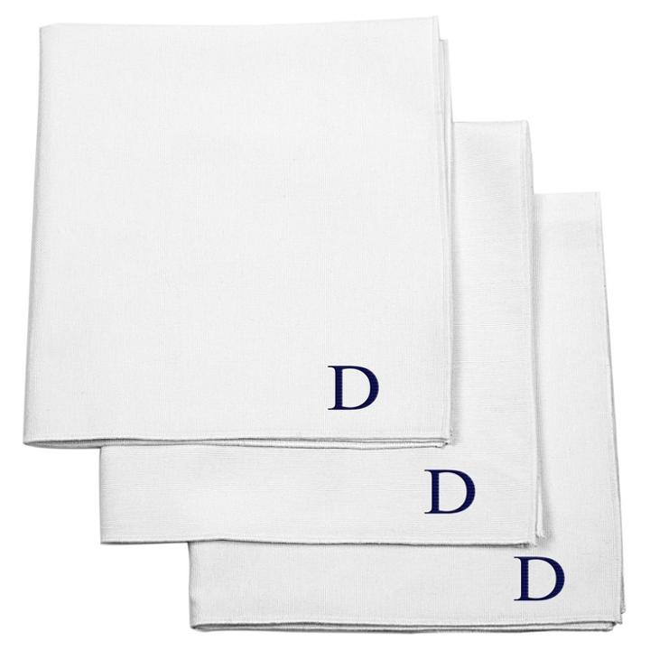 Cathy's Concepts Monogram Groomsmen Gift Handkerchief Set - D,