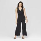 Women's Sleeveless Crewneck Jumpsuit - A New Day Black