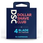 Dollar Shave Club 4-blade Razor Cartridge Refills