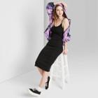 Women's Sleeveless V-neck Knit Midi Dress - Wild Fable Black