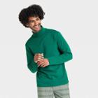 Houston White Adult Long Sleeve Turtleneck T-shirt - Dark Teal Green Xxs/xs