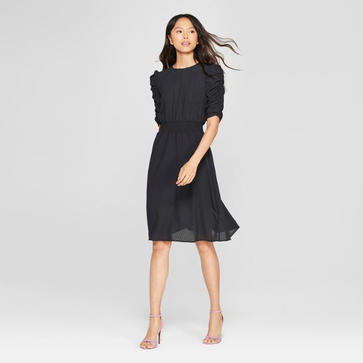 Women's Smocked Waist Dress - Who What Wear Black