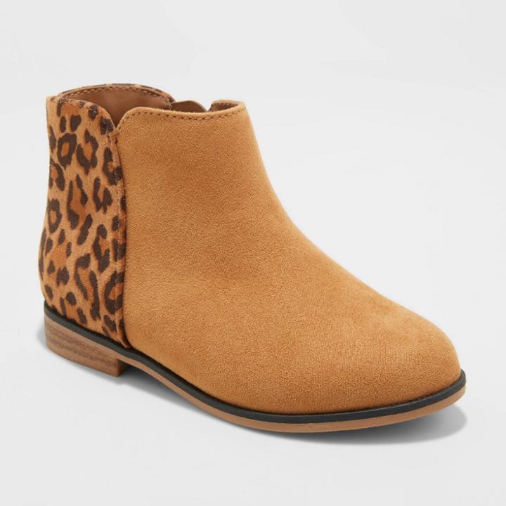 Toddler Girls' Tien Booties - Cat & Jack Cognac