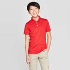 Boys' Short Sleeve Performance Uniform Polo Shirt - Cat & Jack Red Pop