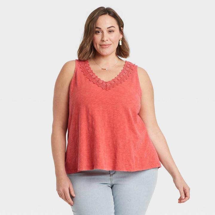 Women's Plus Size Tank Top - Knox Rose Red