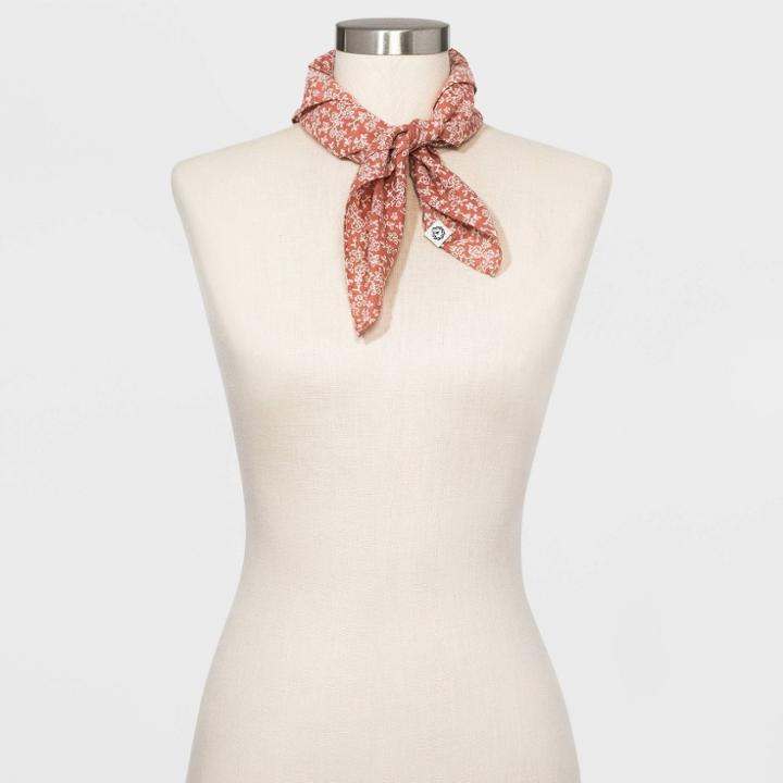 Women's Floral Print Bandana Scarf - Universal Thread Blush One Size, Women's,