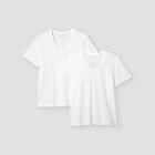 Women's Short Sleeve V-neck 2pk Bundle T-shirt - Universal Thread White