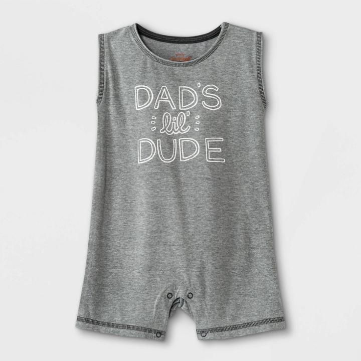 Baby Boys' Dude Romper - Cat & Jack Gray