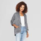 Women's Long Sleeve Open Drape Blazer - Knox Rose Gray