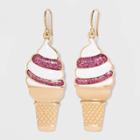 Sugarfix By Baublebar Ice Cream Swirl Drop Earrings - Pink, Women's, White