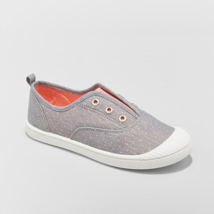 Girls' Mandy Canvas Slip On Sneakers - Cat & Jack Blue