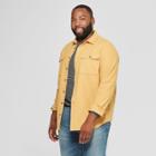 Men's Big & Tall Long Sleeve Pocket Flannel Button-down Shirt - Goodfellow & Co Yellow