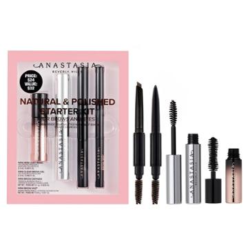 Anastasia Beverly Hills Natural & Polished Eyebrow Enhancer Starter Kit - Black - 4pc/1.17oz - Ulta Beauty