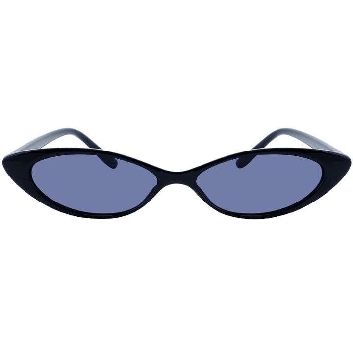 Women's Small Plastic Cateye Sunglasses - A New Day Black