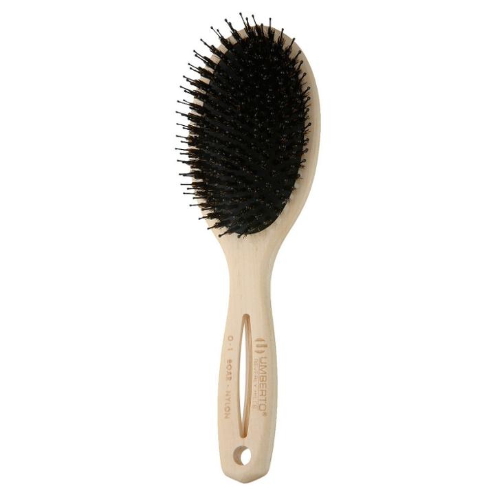 Umberto Boar & Nylon Oval Brush, Natural