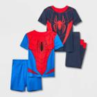 Toddler Boys' 4pc Marvel Spider-man And Mlles Morales Cosplay Snug Fit Pajama