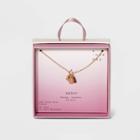 Silver Plated Cubic Zirconia Cluster Charm Pendant Necklace - A New Day Amber