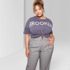 Women's Plus Size Short Sleeve Crewneck Brooklyn T-shirt - Wild Fable Light Purple 2x, Women's, Size: