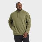Men's Big & Tall Cotton Fleece Pullover Hoodie - All In Motion Olive