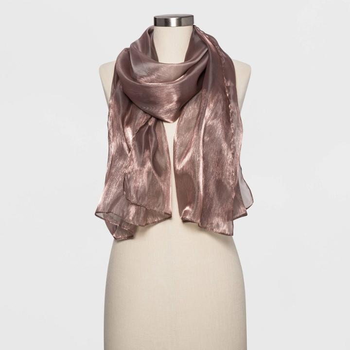 Estee & Lilly Satin Chiffon Wrap - Blush