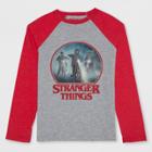 Boys' Stranger Things Bikes 3/4 Sleeve Raglan T-shirt - Heather Gray