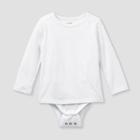 Toddler Kids' Adaptive Long Sleeve Bodysuit With Abdominal Access - Cat & Jack White
