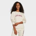 Zoe+liv Women's Love More Graphic Sweatshirt - Cream