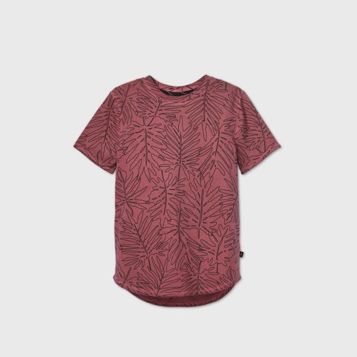 Boys' Palm Leaf All Over Print Graphic Short Sleeve T-shirt - Art Class