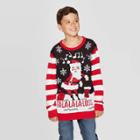 Well Worn Boys' Flossing Santa Ugly Christmas Sweater - Black S, Boy's,