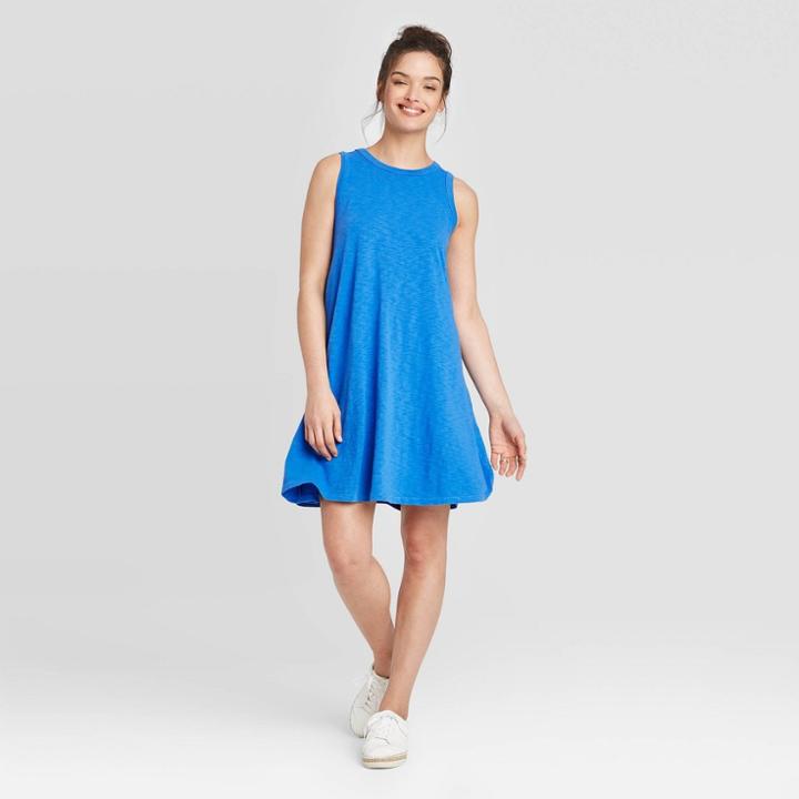 Women's Sleeveless Tank Dress - Universal Thread Blue