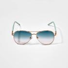 Girls' Mint Aviator Sunglasses - Art Class Gold