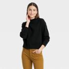 Women's Crewneck Light Weight Pullover Sweater - A New Day Black